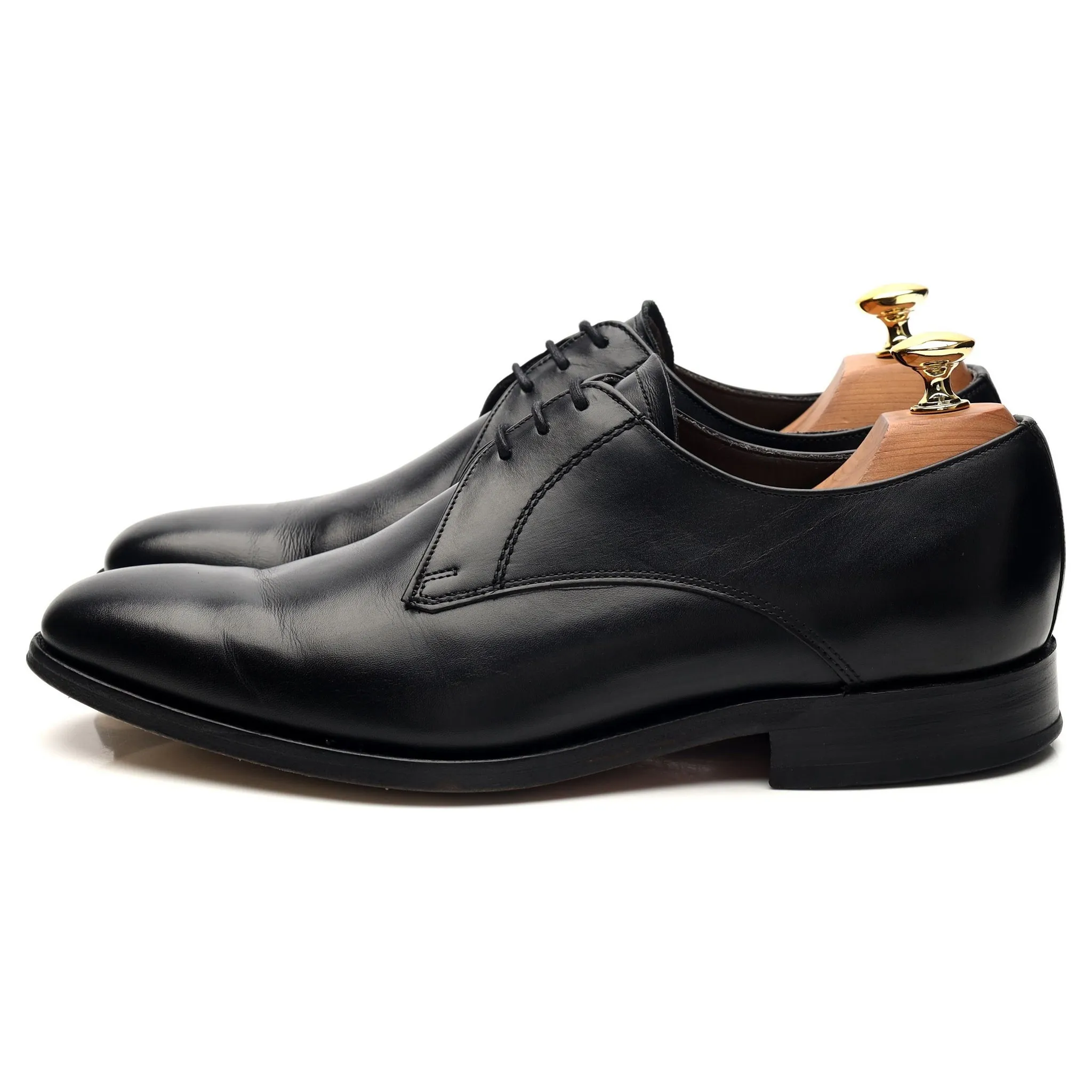 'Eton' Black Leather Derby UK 7 G