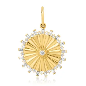 EXPLODING STAR CHARM BAGUETTE DIAMONDS, 14kt GOLD