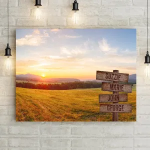Farm Sunset Personalized Premium Canvas