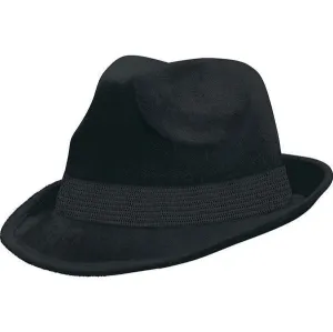 Fedora Velour Hat  - Black