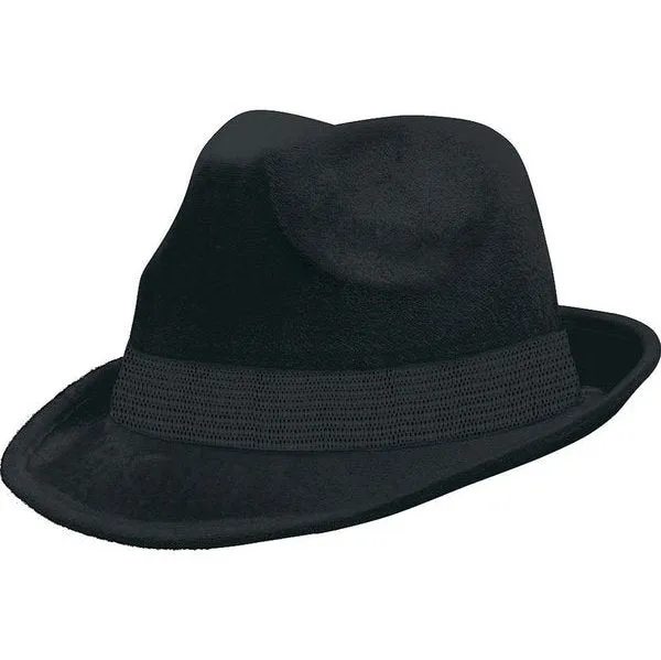 Fedora Velour Hat  - Black