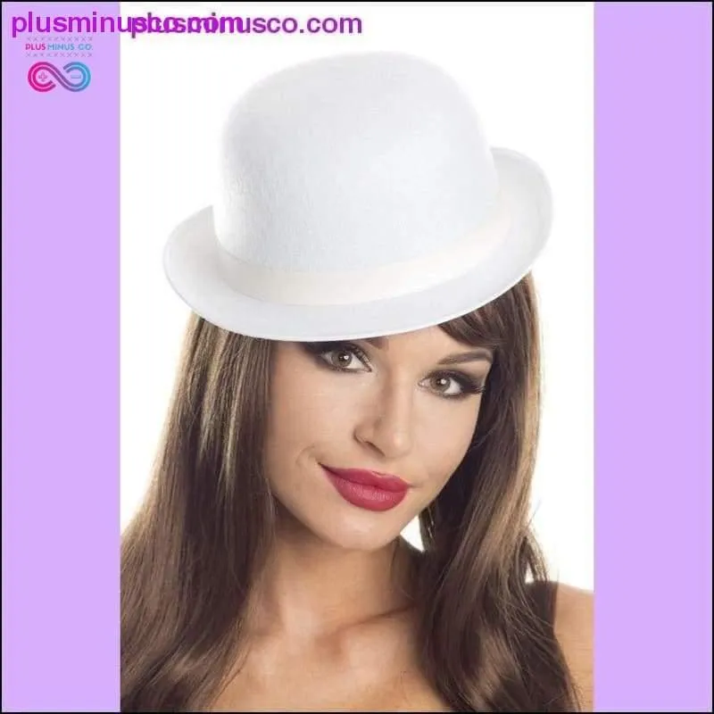 Felt Derby Bowler Hat Black & White