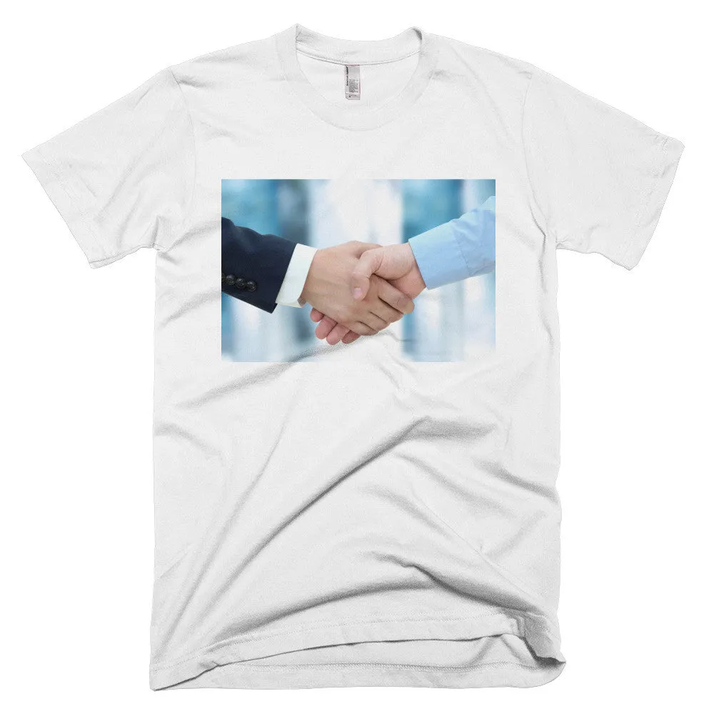 Firm handshake between business associates