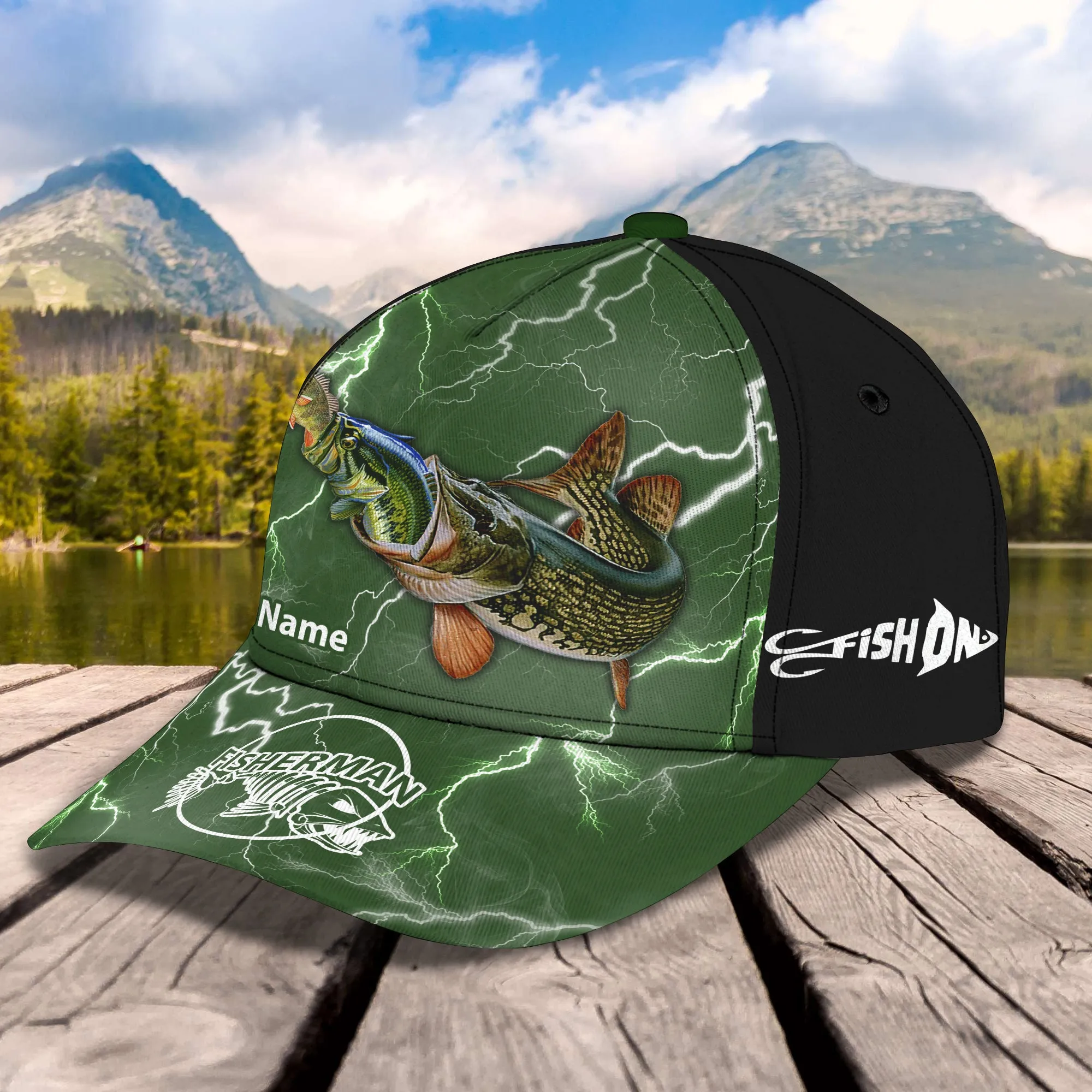 Fishing 3- Personalized Name Cap - HN95