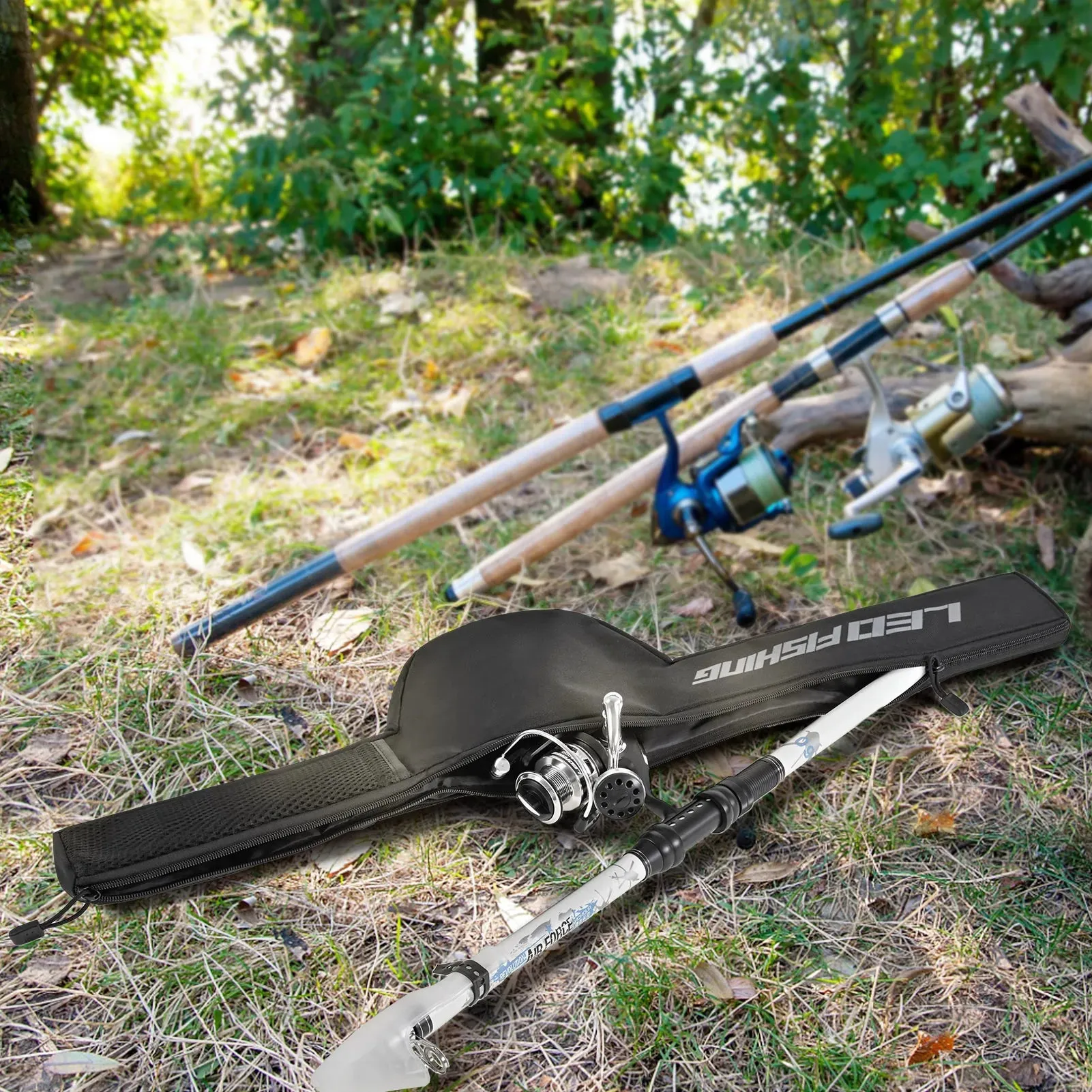 Fishing Rod Bag 85cm/106cm/126cm Portable Fishing Pole Reel Bag Shoulder Storage