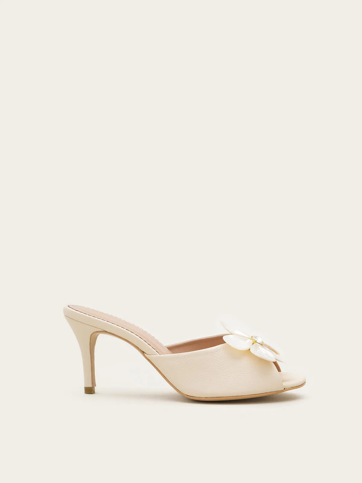 Fleurs Blanches Mules