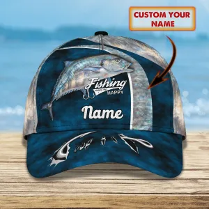 Florida Pompano Fishing - Personalize Name Cap  - Loop - Ntp-189
