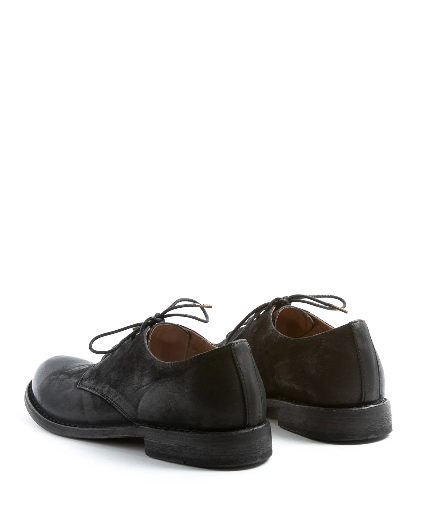 FRED Black Leather Derby Shoes
