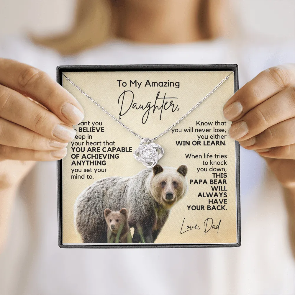Gift for Daughter | Necklace from Dad | Win or Learn