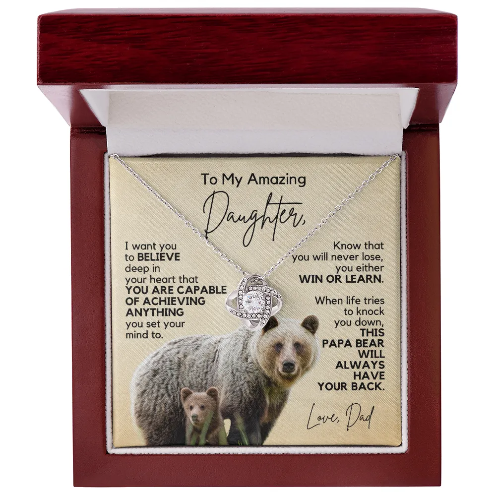 Gift for Daughter | Necklace from Dad | Win or Learn