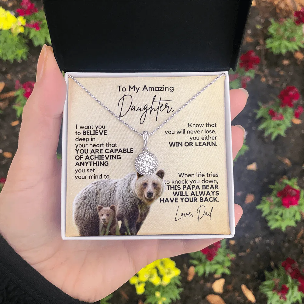 Gift for Daughter | Necklace from Dad | Win or Learn