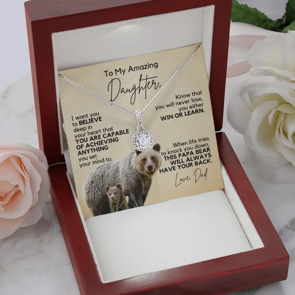 Gift for Daughter | Necklace from Dad | Win or Learn