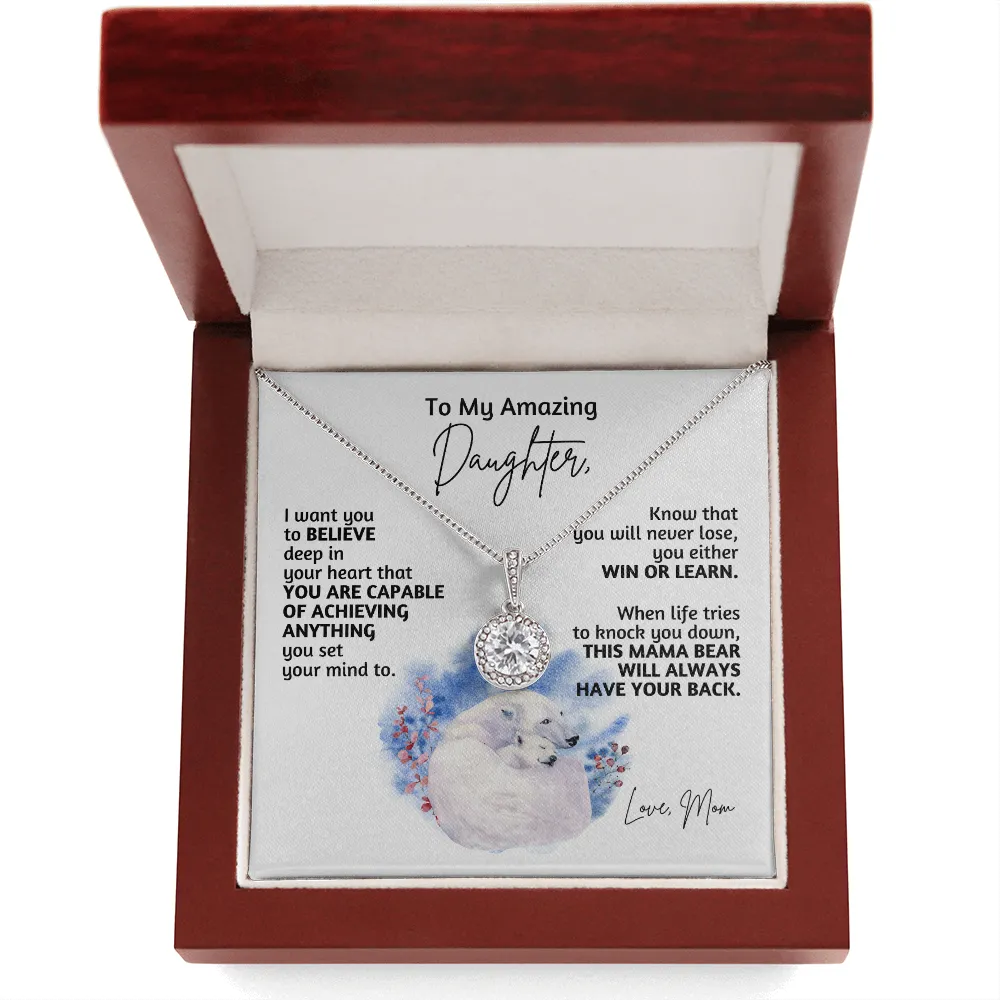 Gift for Daughter | Necklace from Mom | Mama Bear Will Always Have Your Back