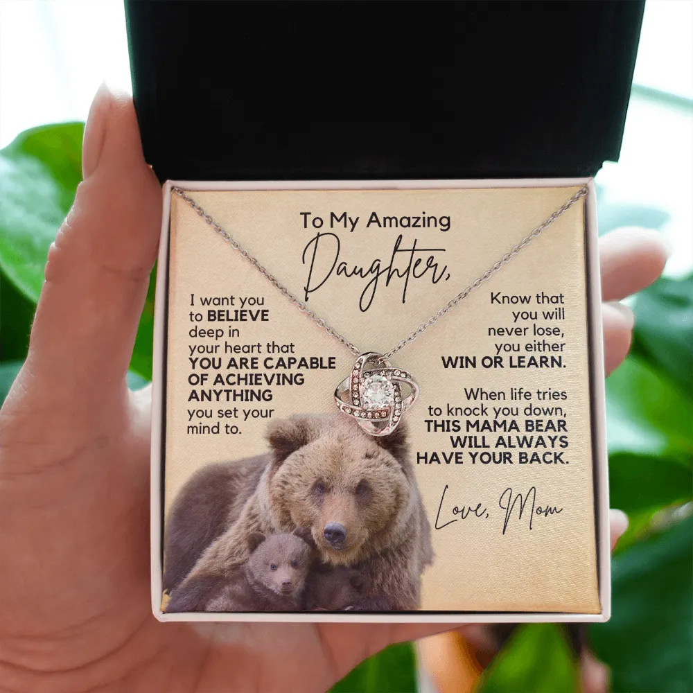 Gift for Daughter | Necklace from Mom | Win or Learn