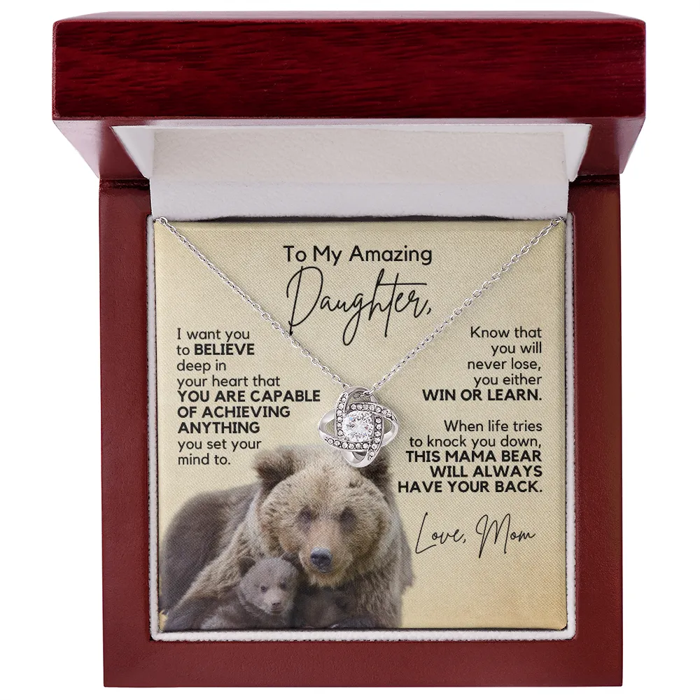 Gift for Daughter | Necklace from Mom | Win or Learn