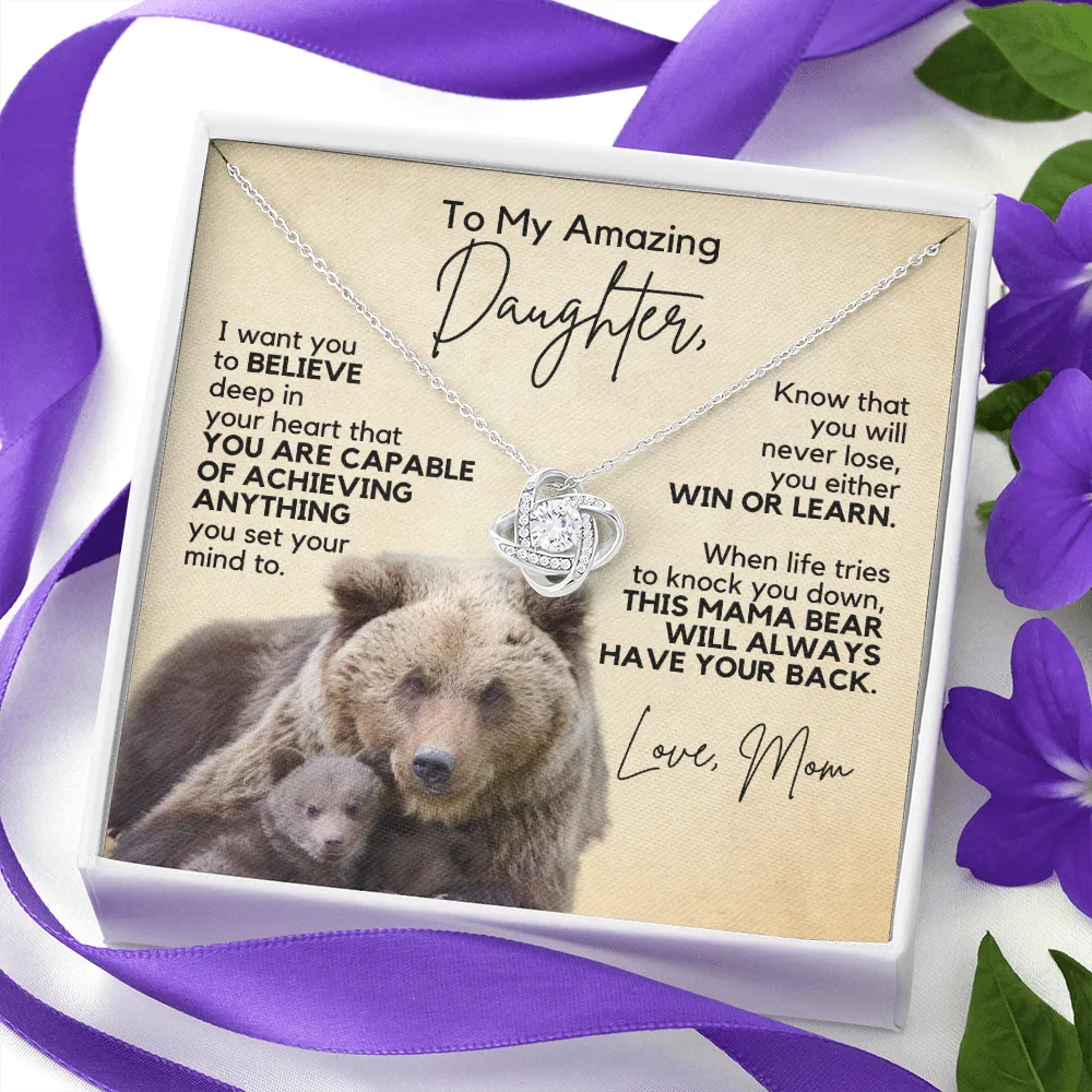 Gift for Daughter | Necklace from Mom | Win or Learn
