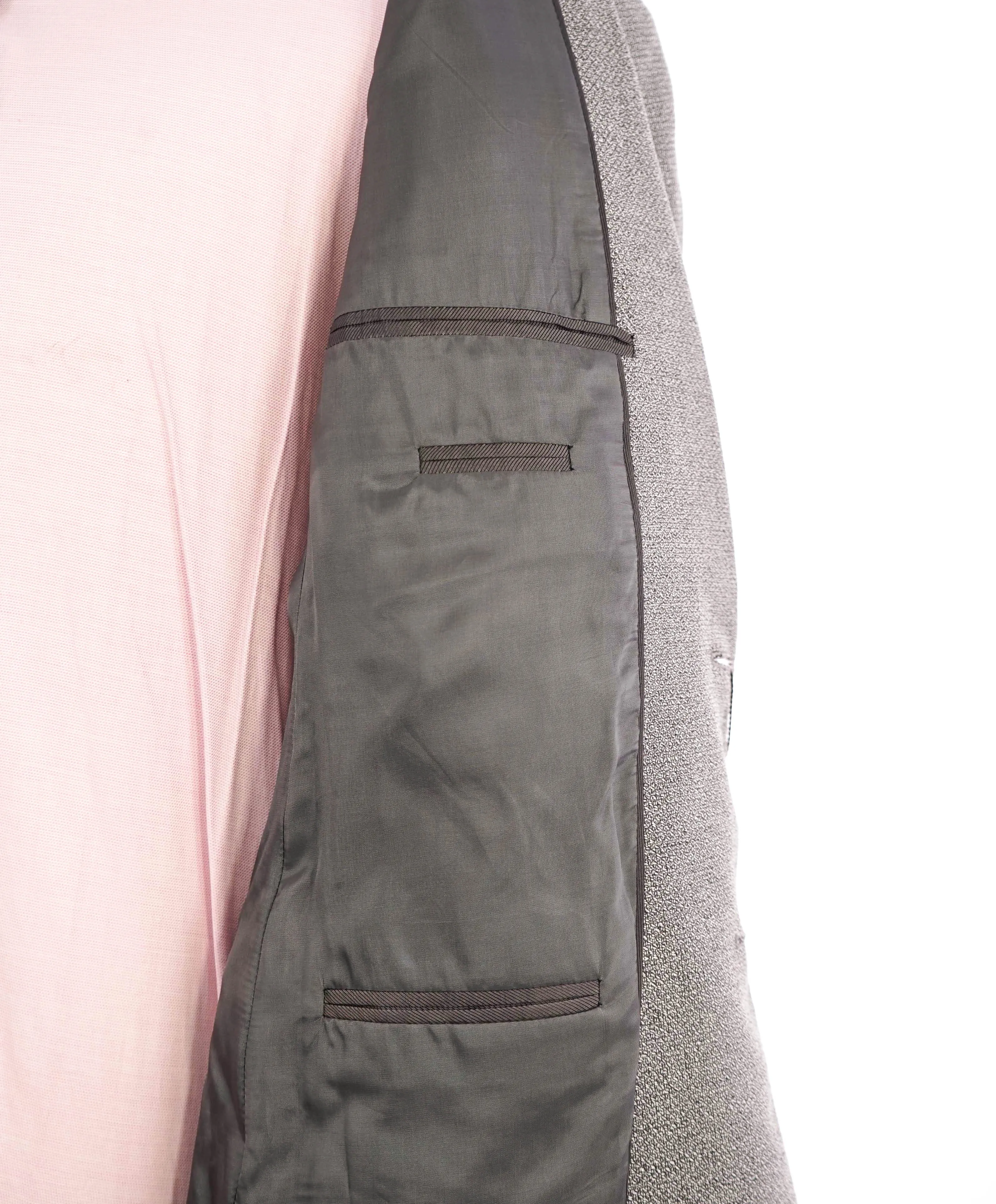 GIORGIO ARMANI - “SOFT” Textured SILK Oxford Weave Gray Blazer - 40R