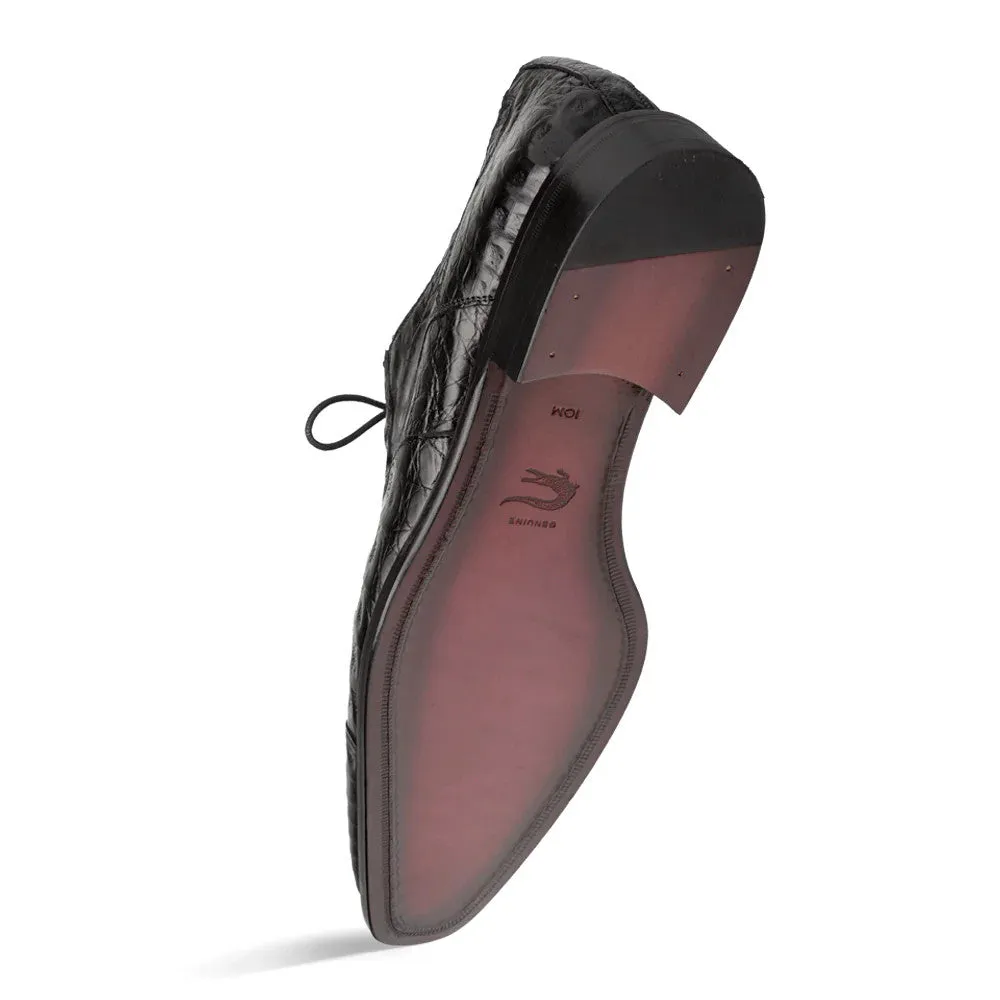 Giovane Crocodile Derby Black By Mezlan Made In Spain Brand