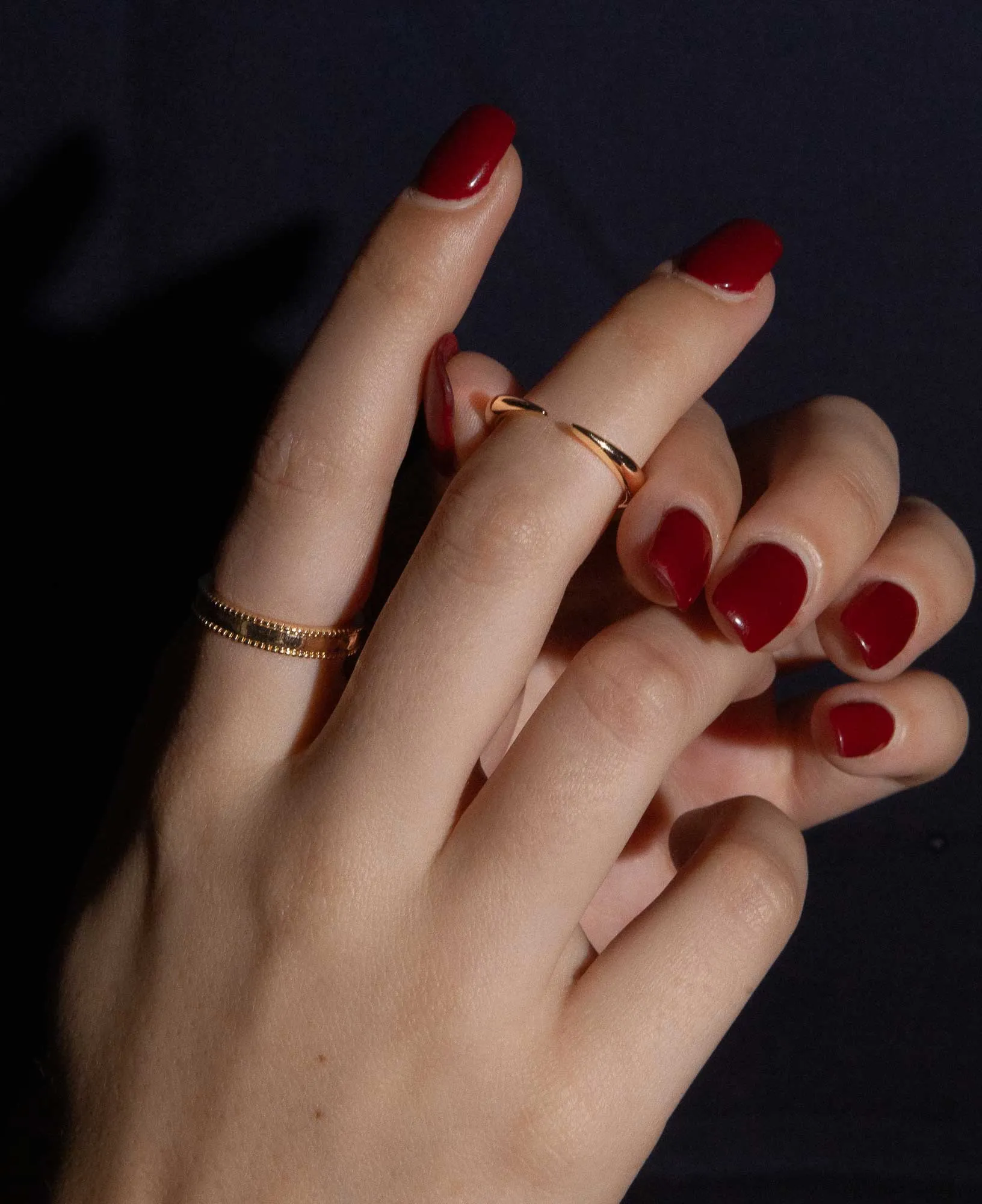 Gladys Beaded Gold Band Ring