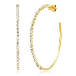 GLAMOUR DIAMOND HOOPS 14k GOLD