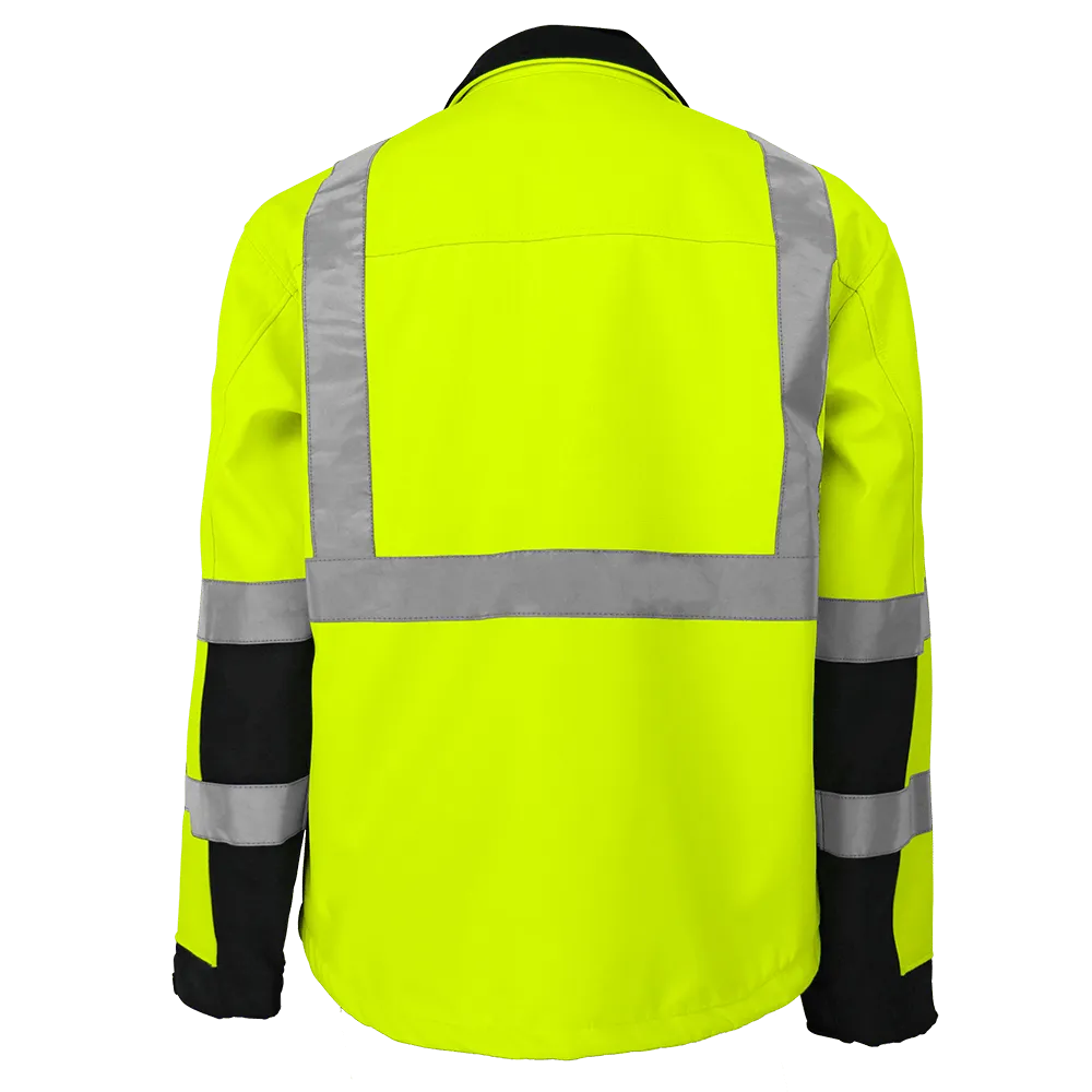 Global Glove & Safety GLO-SJ1 FrogWear® HV Premium Fleece Lined Softshell Jacket