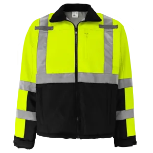 Global Glove & Safety GLO-SJ1 FrogWear® HV Premium Fleece Lined Softshell Jacket