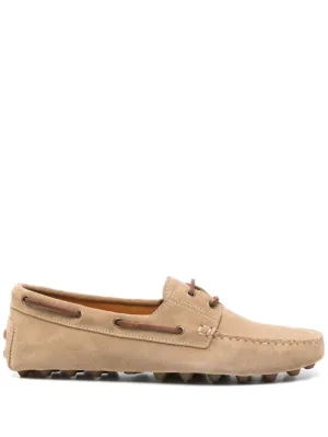 Gommino bubble suede leather loafers
