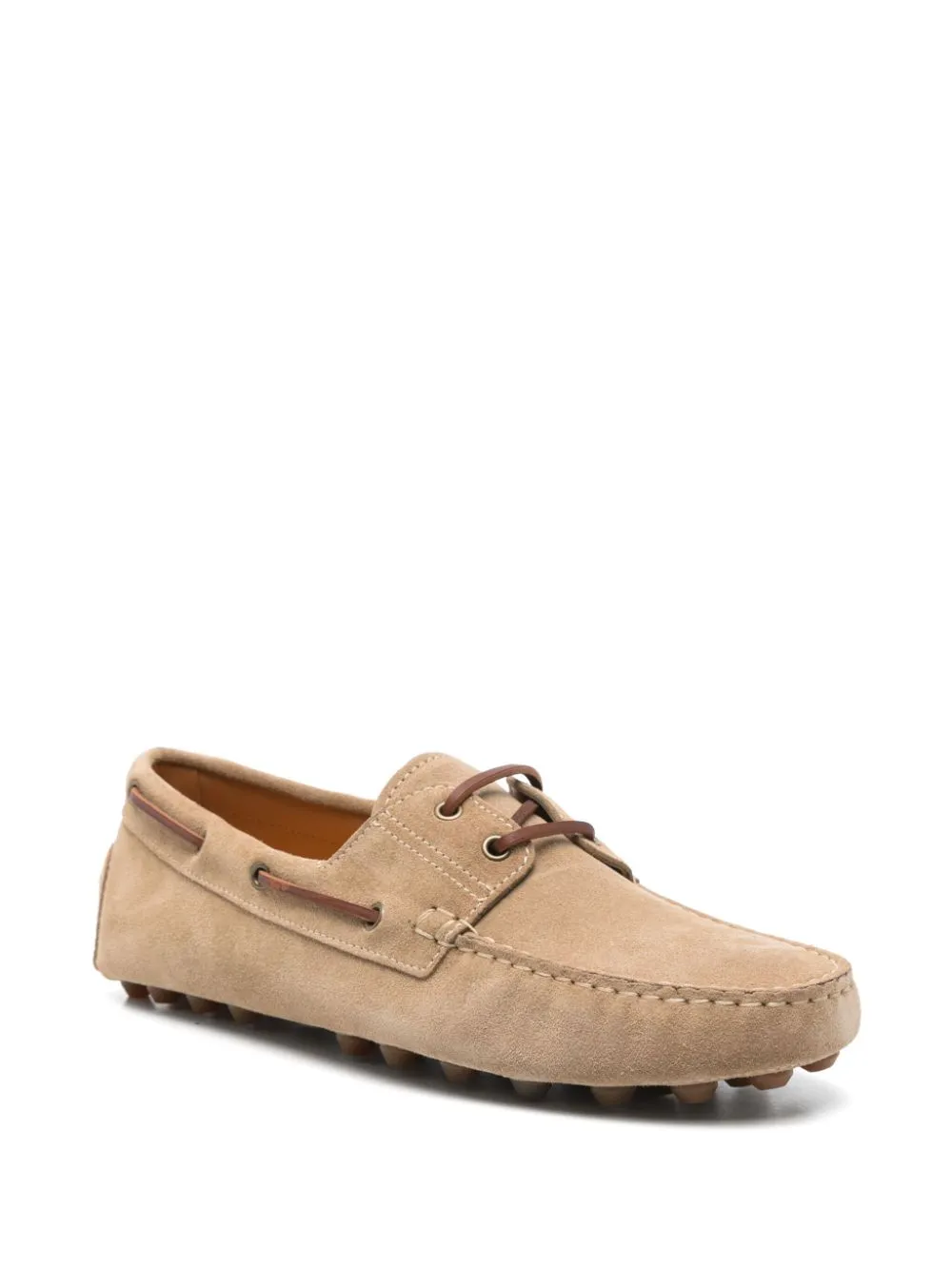 Gommino bubble suede leather loafers