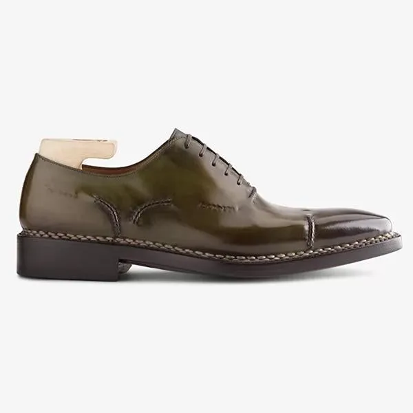 Gradient Color Effect Hand Painted Oxford Shoes Leather Shoes