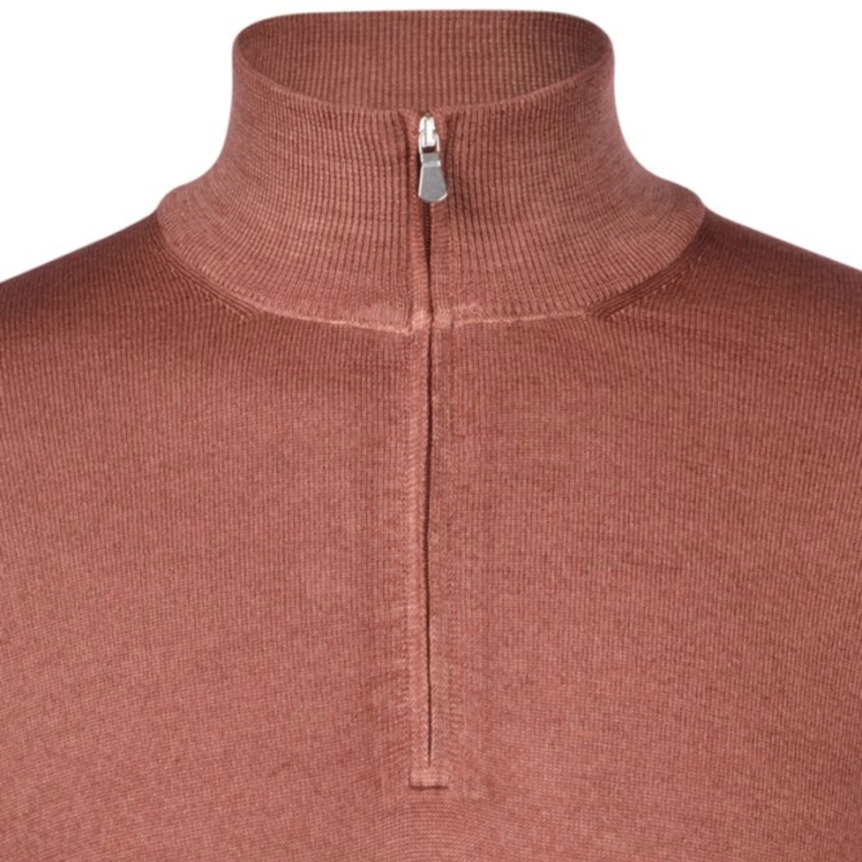 Gran Sasso Vintage Merino Half Zip Knitwear - Red