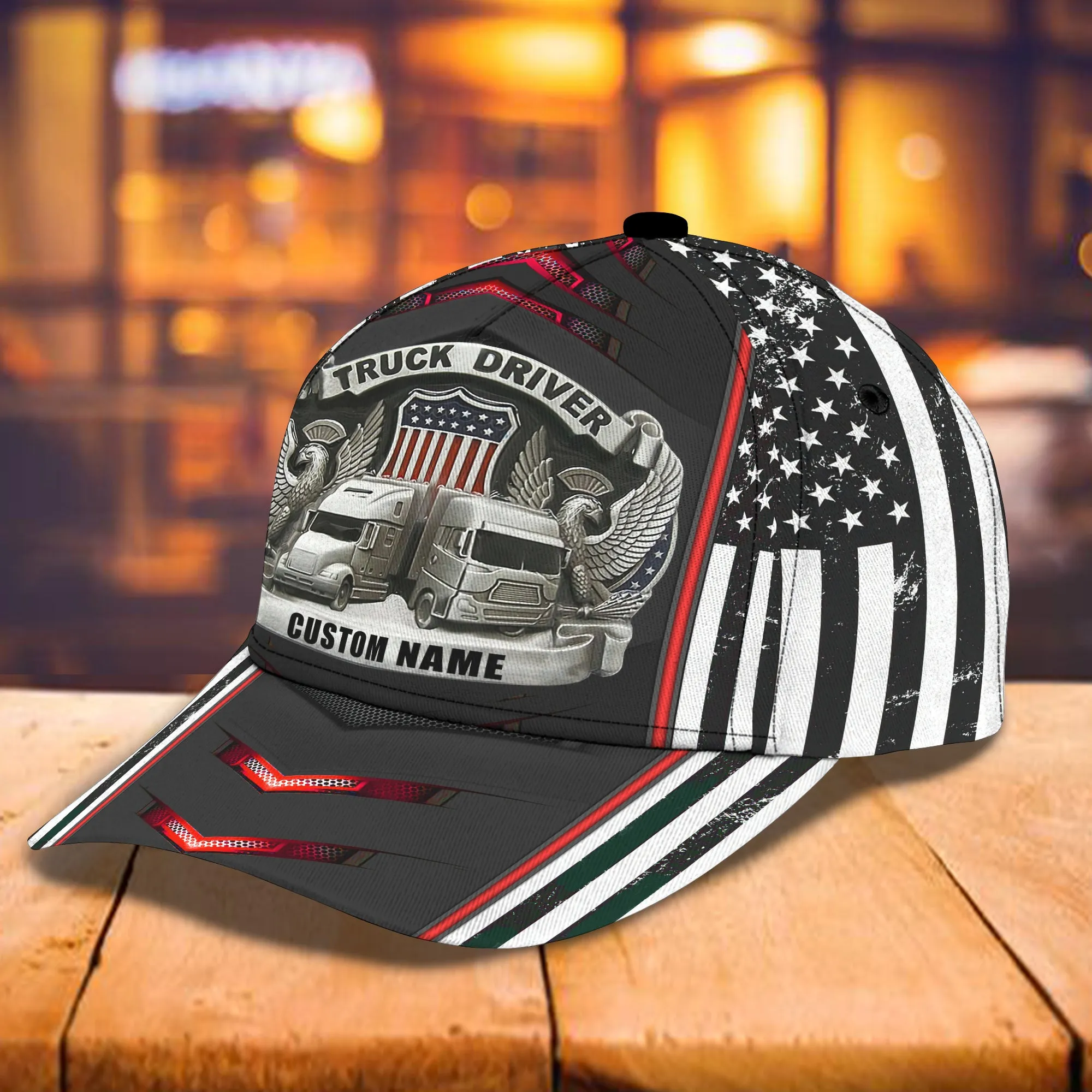 Grumpy Trucker - Personalized Name Cap - Loop- H9h3-297