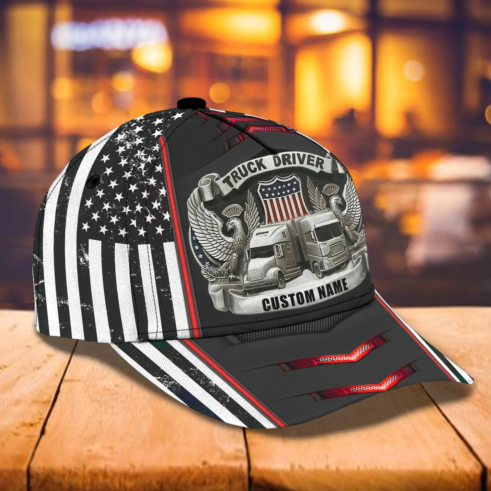 Grumpy Trucker - Personalized Name Cap - Loop- H9h3-297