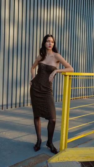 Gucci by Tom Ford SS 2001 Ruched Dress
