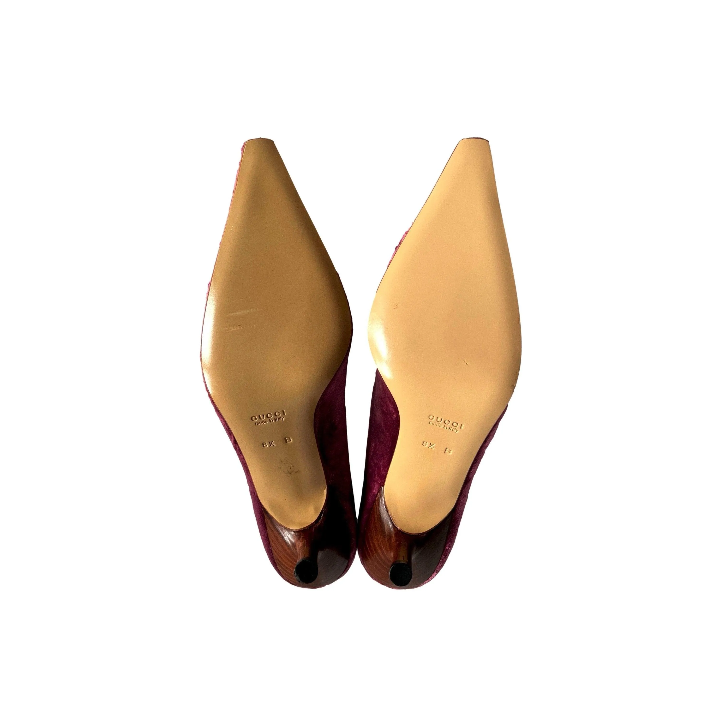 Gucci Pink Velvet Heels