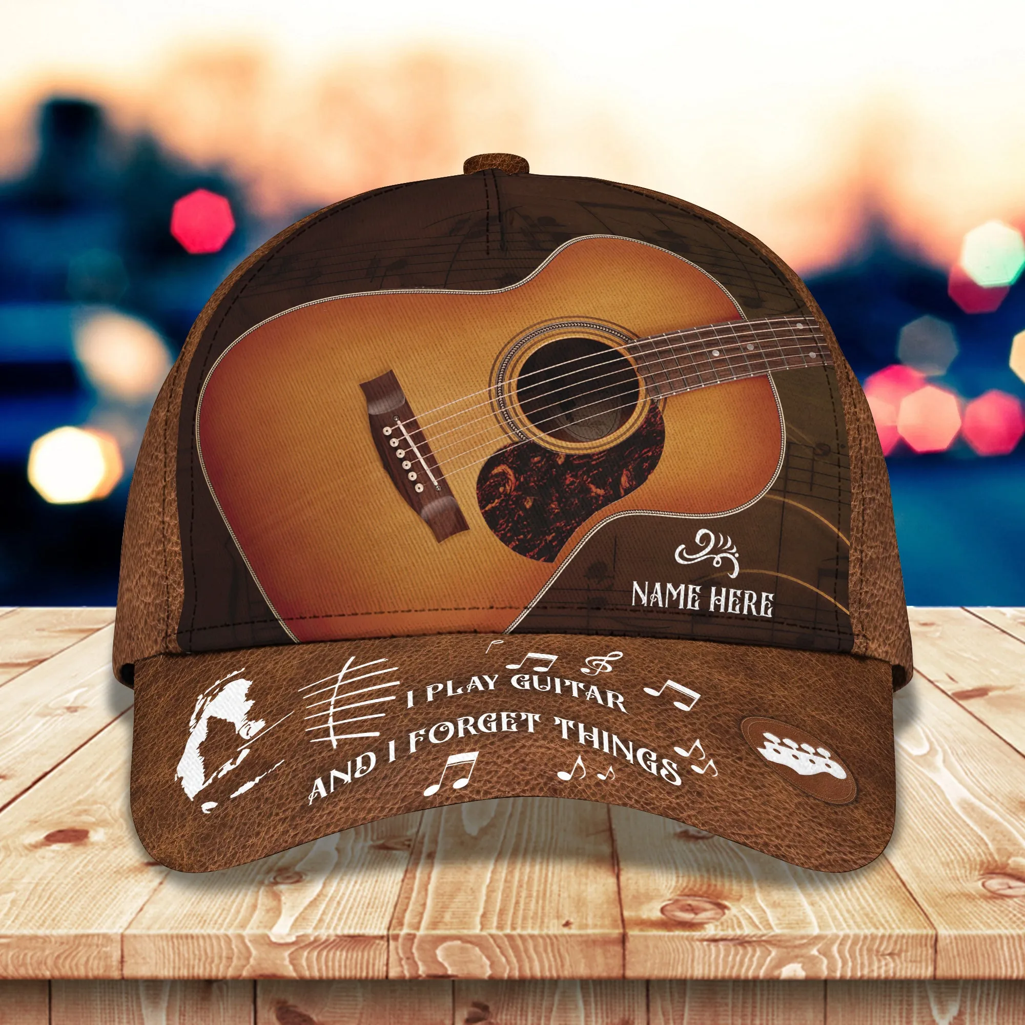 Guitar- Personalized Name Cap - tt99-146