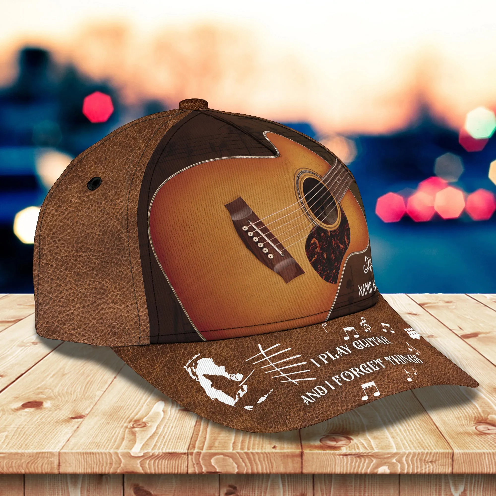 Guitar- Personalized Name Cap - tt99-146