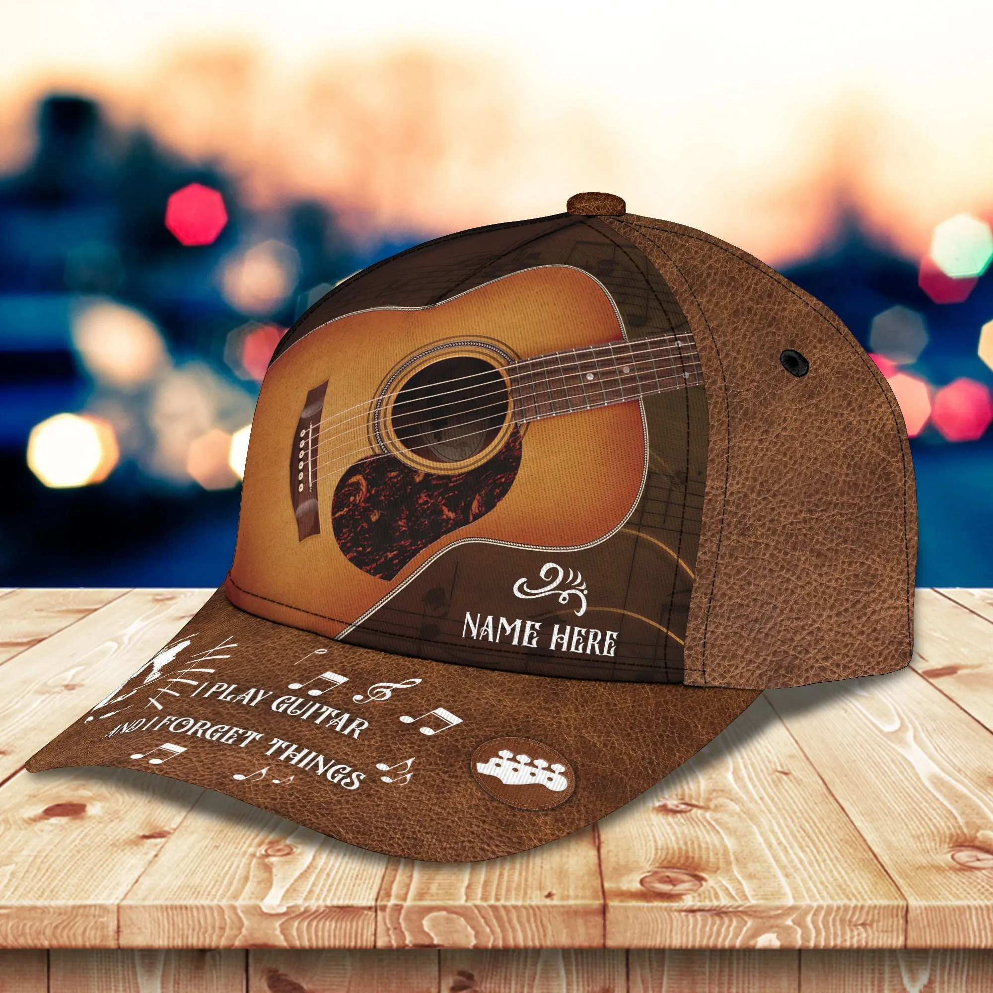 Guitar- Personalized Name Cap - tt99-146