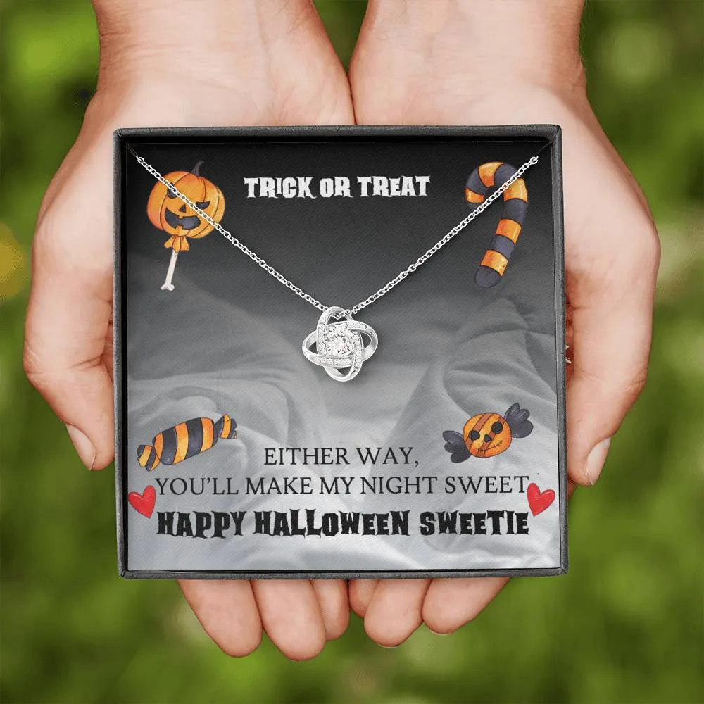 Halloween Gift For Her- Love Knot Necklace - My Sweetie