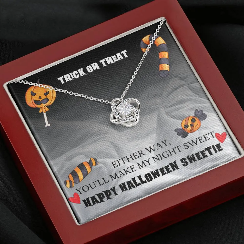 Halloween Gift For Her- Love Knot Necklace - My Sweetie