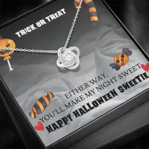 Halloween Gift For Her- Love Knot Necklace - My Sweetie