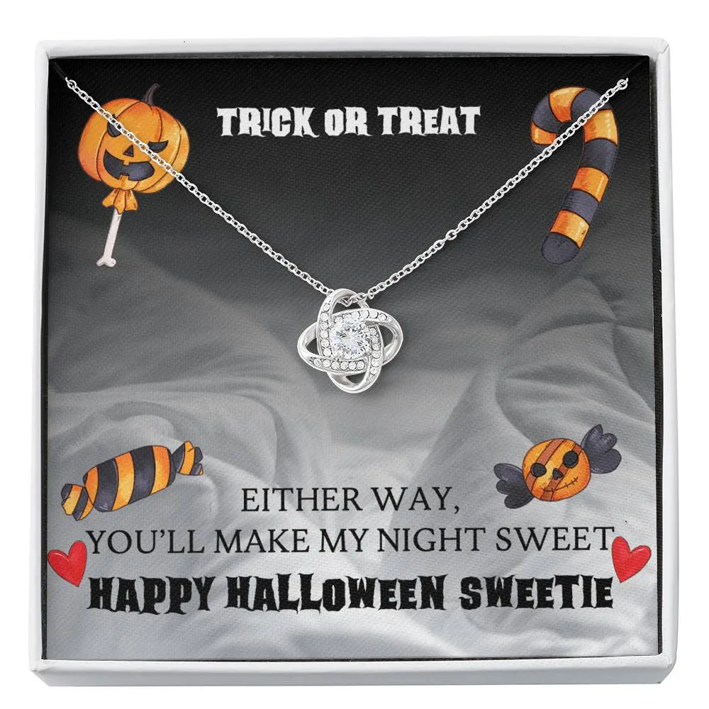 Halloween Gift For Her- Love Knot Necklace - My Sweetie