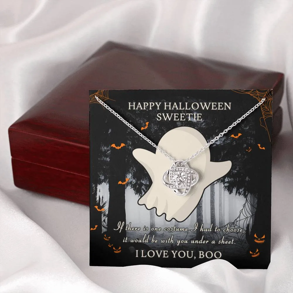 Halloween Gift For Women- Love Knot Necklace - Under A Sheet
