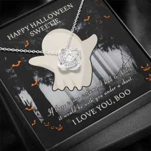 Halloween Gift For Women- Love Knot Necklace - Under A Sheet