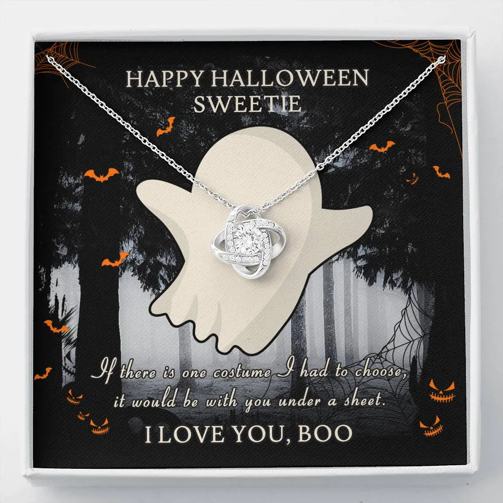 Halloween Gift For Women- Love Knot Necklace - Under A Sheet
