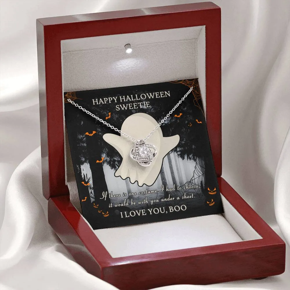 Halloween Gift For Women- Love Knot Necklace - Under A Sheet