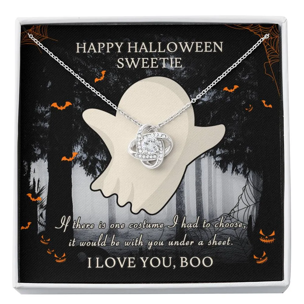 Halloween Gift For Women- Love Knot Necklace - Under A Sheet
