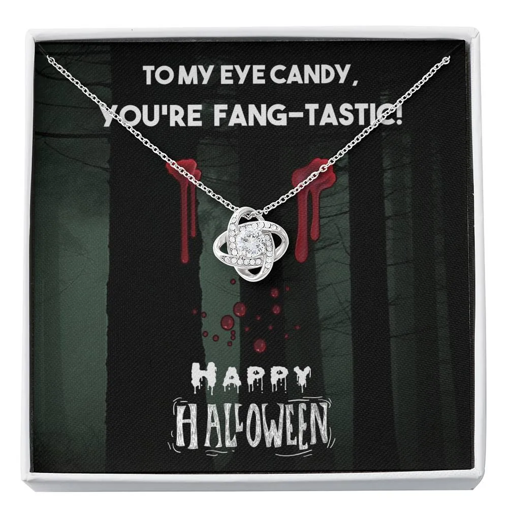 Halloween Gift For Women-Love Knot Necklace-You're Fang-Tastic