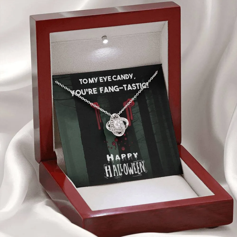 Halloween Gift For Women-Love Knot Necklace-You're Fang-Tastic