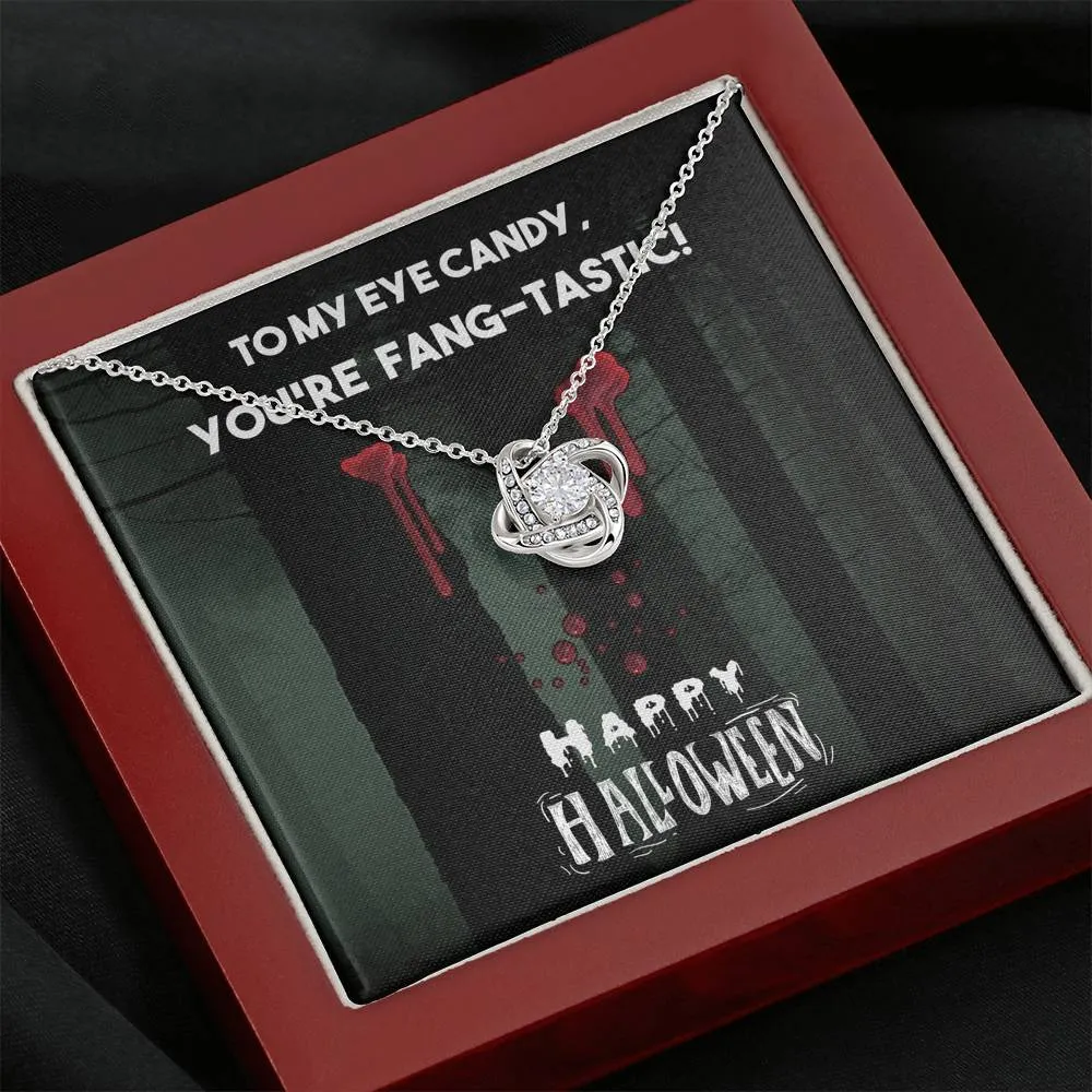Halloween Gift For Women-Love Knot Necklace-You're Fang-Tastic