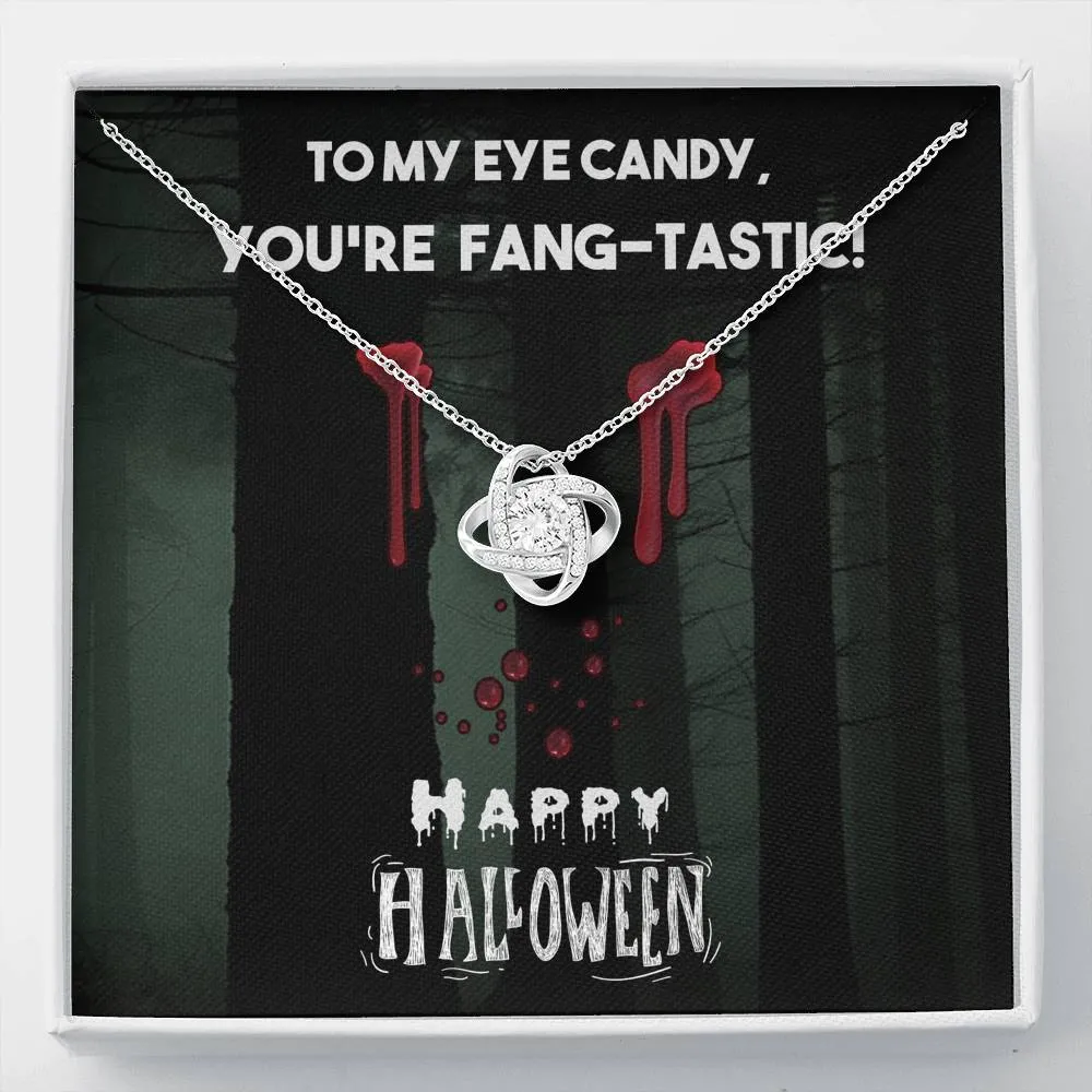 Halloween Gift For Women-Love Knot Necklace-You're Fang-Tastic